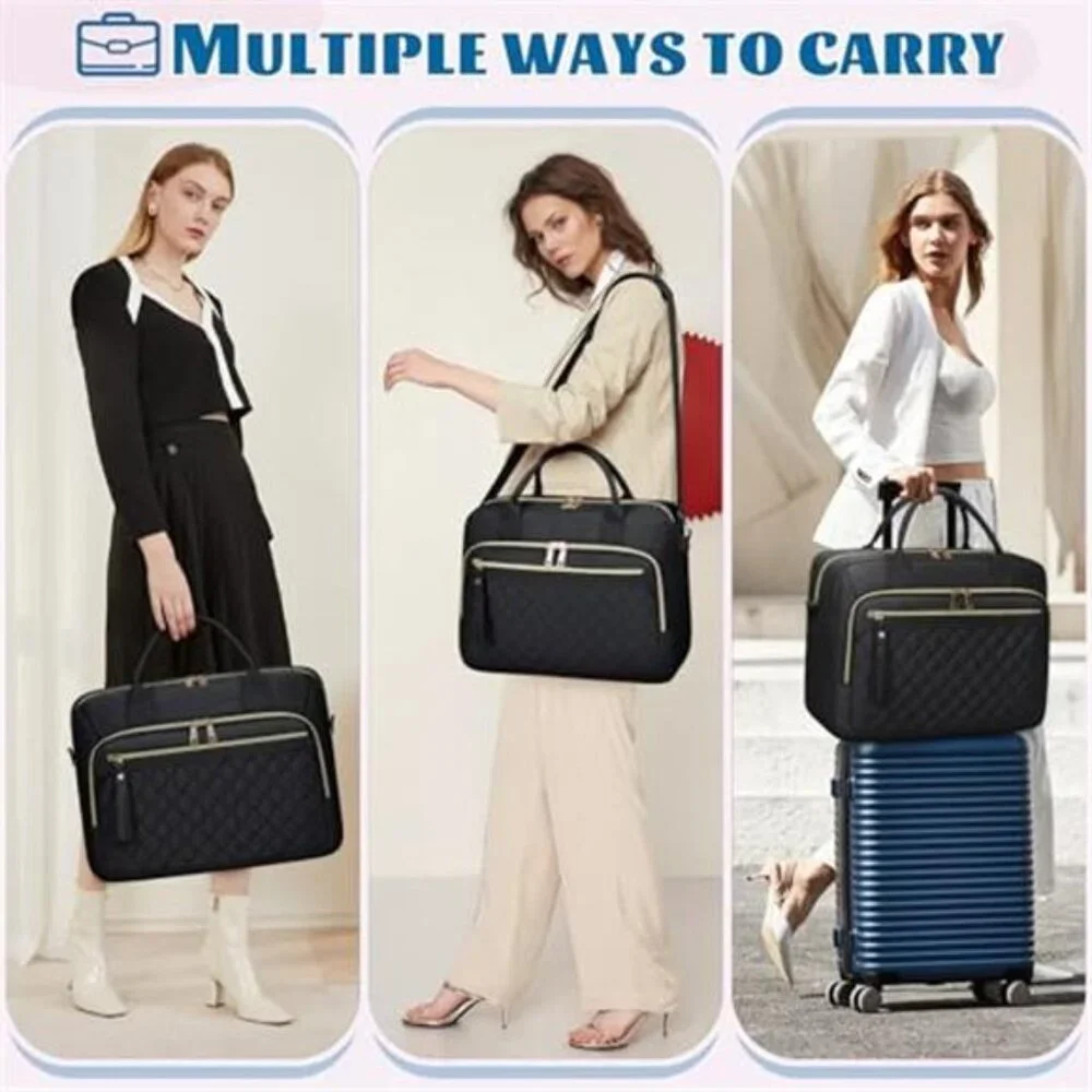 Women's Laptop Bag Briefcase Waterproof Messenger Shoulder Bag, 17.3 Inch